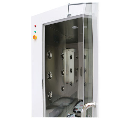 Δωμάτιο ντους αέρα AC220V / 3P / 50Hz με ταχύτητα ανέμου 13-25M / S και χάλυβα επικαλυμμένο με σκόνη / SUS304 για ιατρικό καθαρισμό φαρμάκων