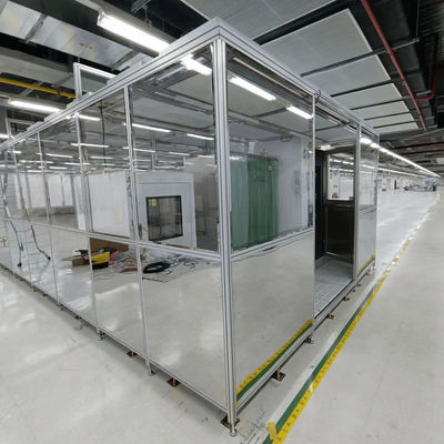 Τάξη 100-10000 Gmp Μονουλικός καθαρός χώρος Βιομηχανικός φορητός χώρος χωρίς σκόνη Προσαρμοσμένος