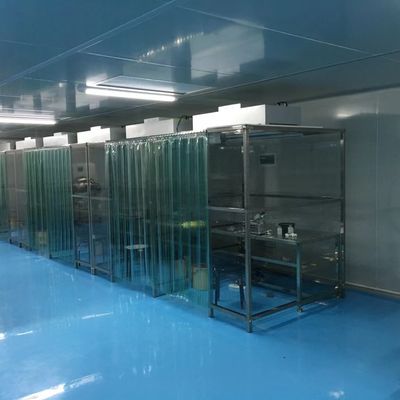 Κλάση ISO 5 Καθαρό δωμάτιο με αντιστατική κατασκευή αλουμινίου και ρυθμιζόμενο έλεγχο της ροής αέρα