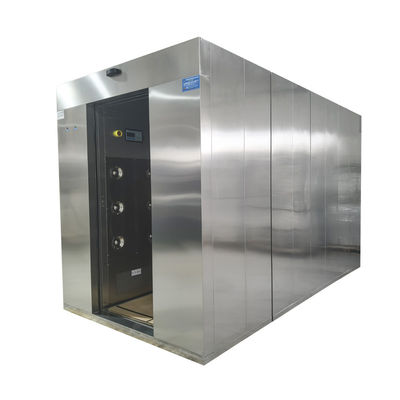 GMP Pharma Air Shower με κατασκευή από ανοξείδωτο χάλυβα 304, διπλό πλευρικό ντους και έλεγχο μικροεπιλογήματος