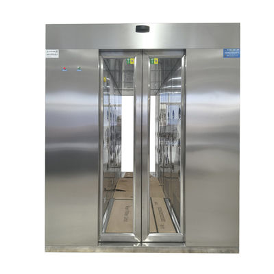 GMP Pharma Air Shower με κατασκευή από ανοξείδωτο χάλυβα 304, διπλό πλευρικό ντους και έλεγχο μικροεπιλογήματος