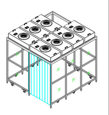 ISO 5 Clean Booth με HEPA FFU System. Μονουλικό και κινητό σχεδιασμό για εργαστήρια / ηλεκτρονικά