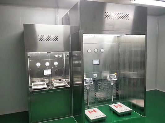 Θάλαμος ζύγισης συμβατός με GMP με φίλτρο HEPA και κατασκευή από ανοξείδωτο χάλυβα SUS304 για περιορισμό της σκόνης