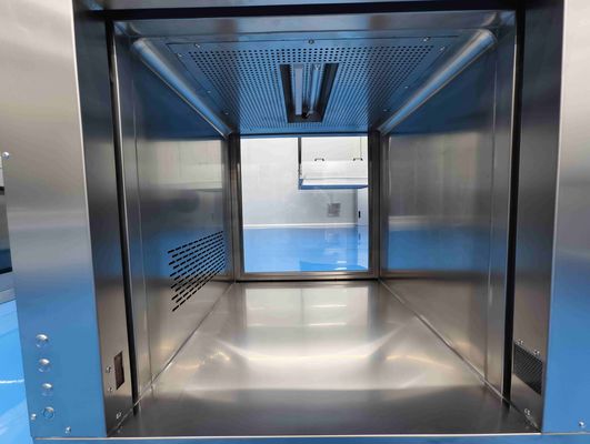 Ντουλάπι κάθετης πόρτας ανύψωσης Laminar Flow Pass-Through με φίλτρο HEPA και κατασκευή από ανοξείδωτο χάλυβα SUS304