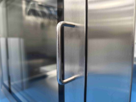 Διπλό κιβώτιο διέλευσης από ανοξείδωτο χάλυβα, ηλεκτρονική αλληλοσύνδεση με αποστείρωση με υπεριώδη ακτινοβολία για έλεγχο ρύπανσης καθαρού δωματίου