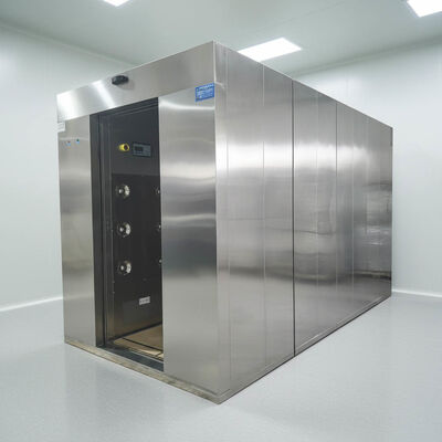 ISO 14644 Πιστοποιημένο αερό ντους καθαρής αίθουσας με αυτόματη συρόμενη πόρτα και κατασκευή από χάλυβα βαριάς χρήσης