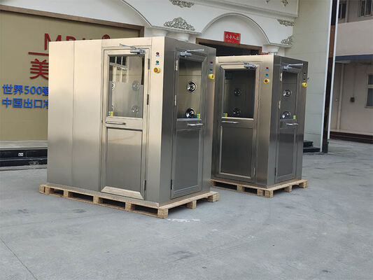 304 Ανοξείδωτο ατσάλι GMP Pharma Air Shower με διπλή όψη και έλεγχο μικροϋπολογιστή