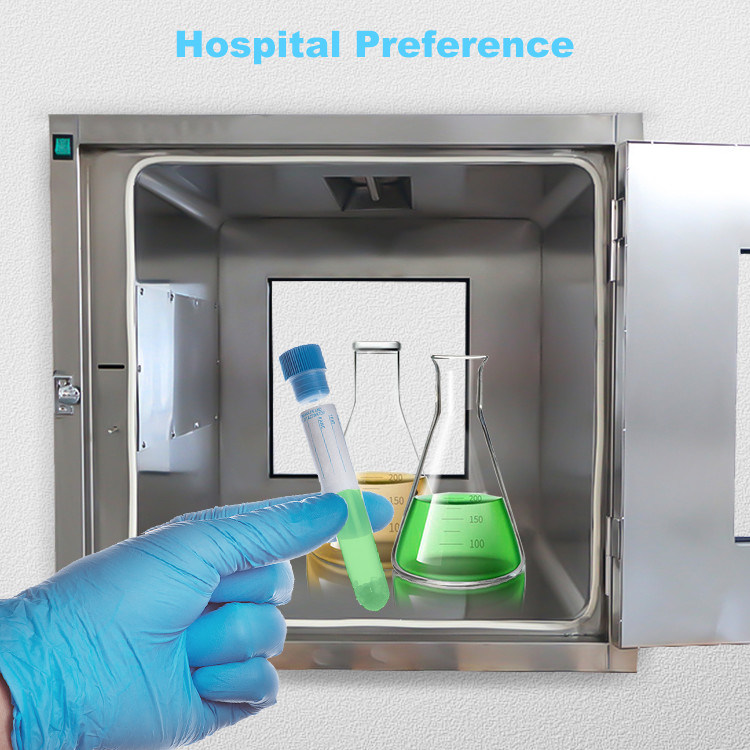 Συμμόρφωση με τις GMP 304 ανοξείδωτο χάλυβα Pharma Grade Pass Box με UV αποστείρωση και μηχανική κλειδαριά